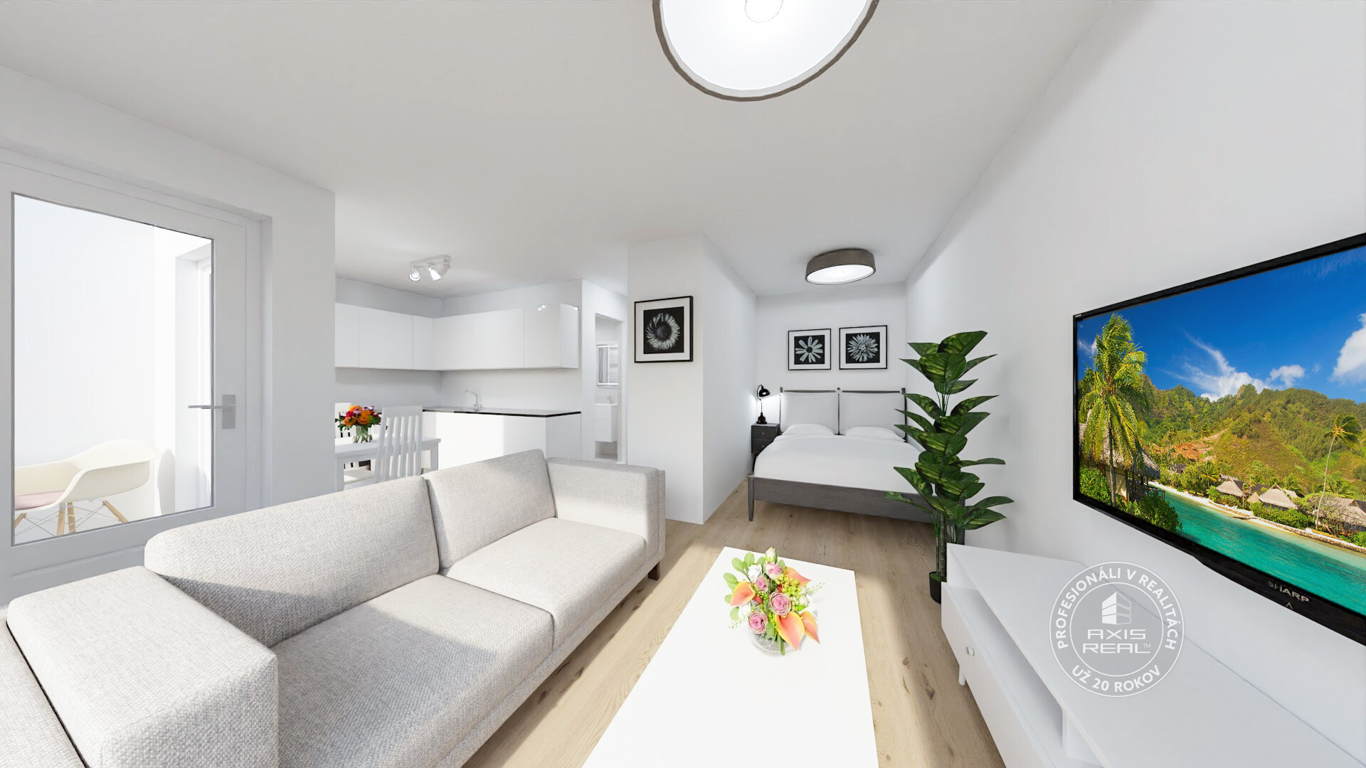  1-izb. úplne nový byt, KLÍMA !!!! Lodžia, Pivnica, Parking