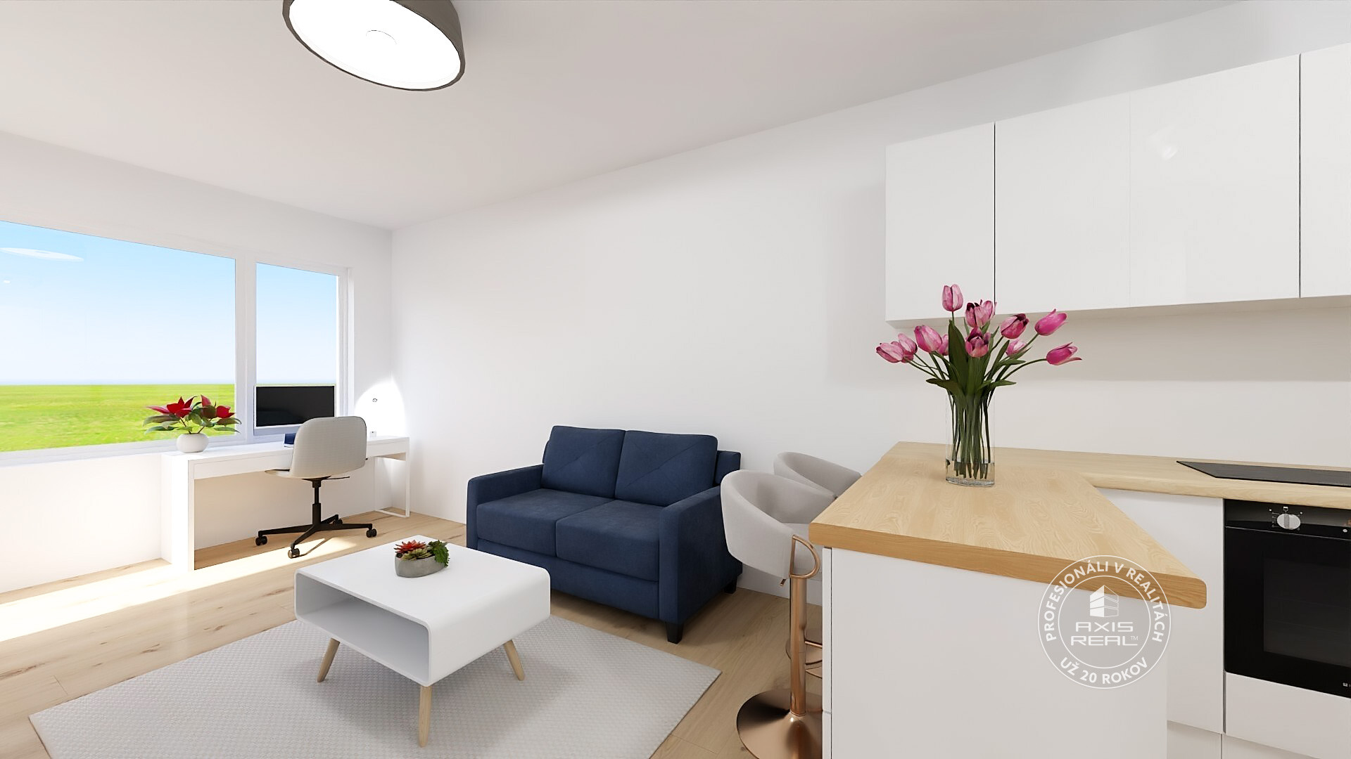  Nový slnečný 1,5i byt, klimatizácia, garáž, park. státie