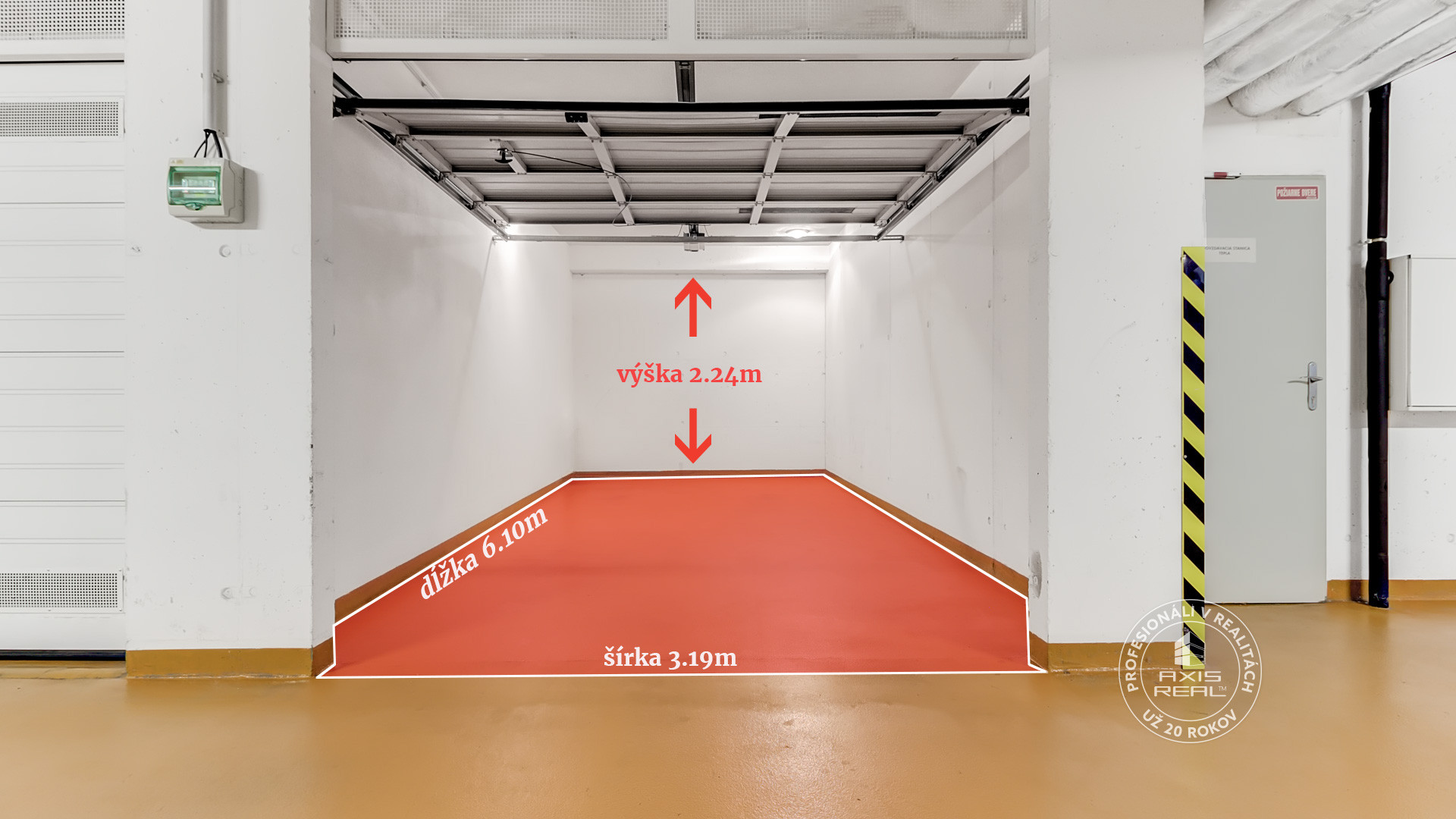  UZAMYKATEĽNÁ GARÁŽ 20m2 v NOVOSTAVBE Vodotika, Lužná ul.