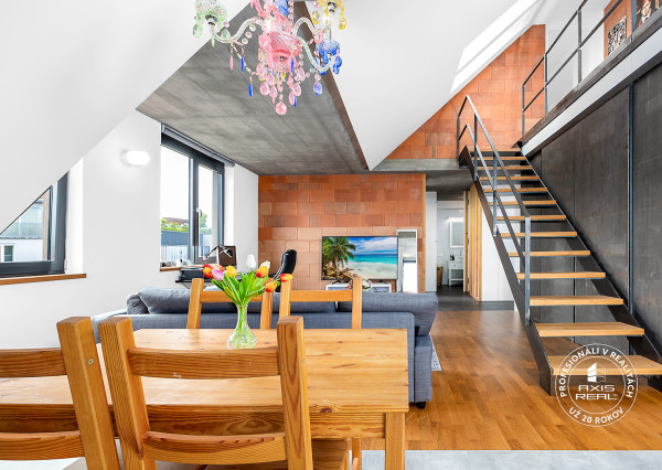  ŠTÝLOVÝ 3-izbový MEZONET s  DVOMI TERASAMI pri NC Nivy