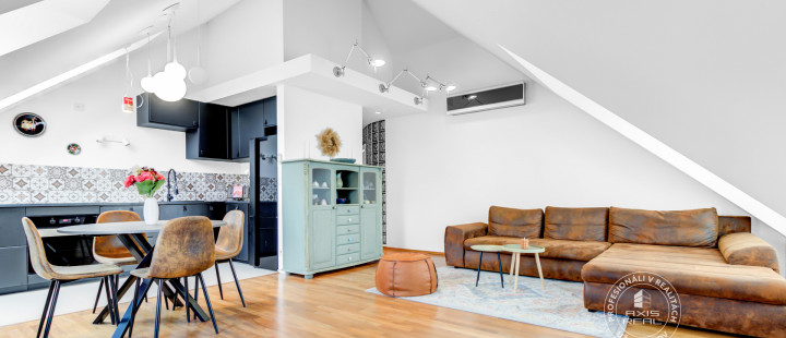 Beautiful 1-bedroom attic apartment with AIR CONDITIONING