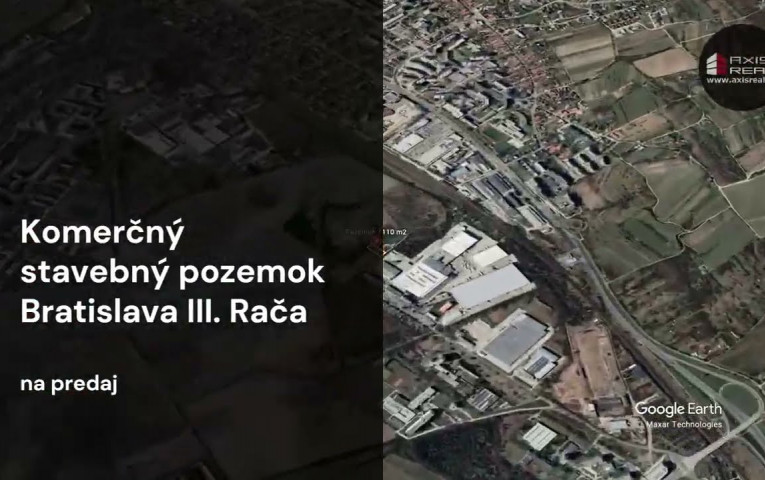 Pozemok na komerčné využitie 1110 m2, BA III. Rača, ulica Na Pántoch