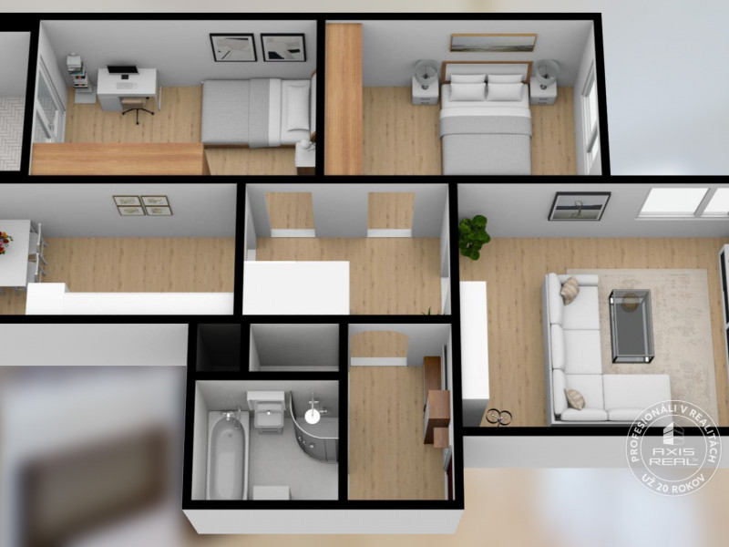  PRIESTRANNÝ 3-izbový byt na sídlisku Západ