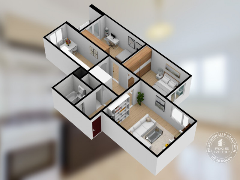  PRIESTRANNÝ 3-izbový byt na sídlisku Západ