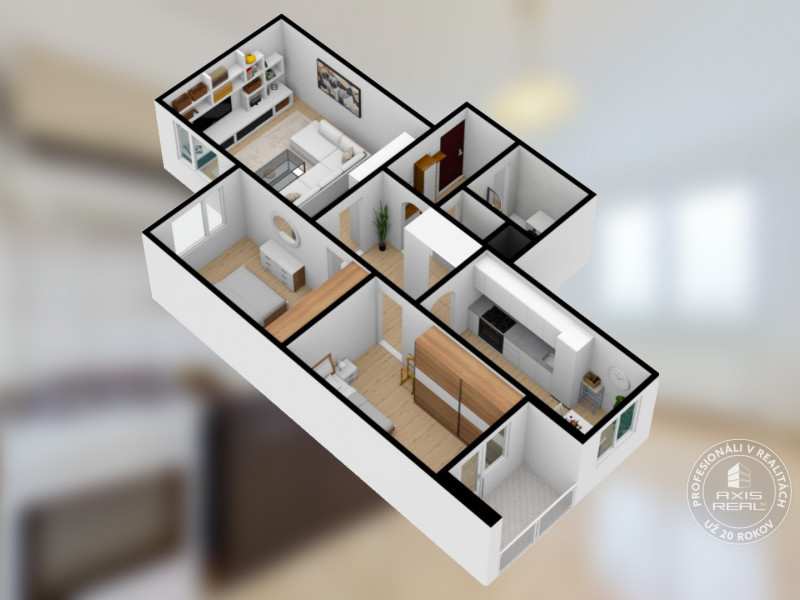  PRIESTRANNÝ 3-izbový byt na sídlisku Západ