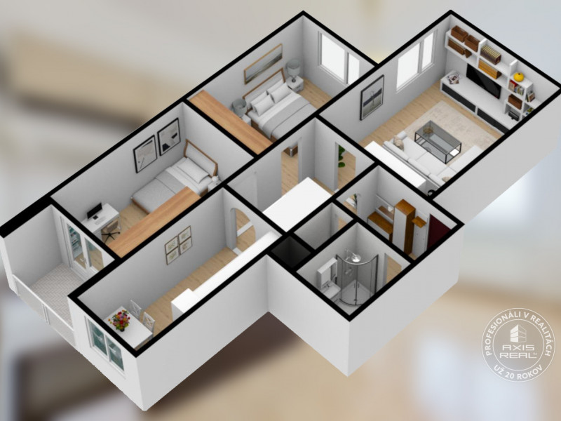  PRIESTRANNÝ 3-izbový byt na sídlisku Západ