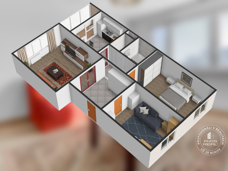  Slnečný 3-izb.byt s lodžiou, BA V Petržalka, Belinského