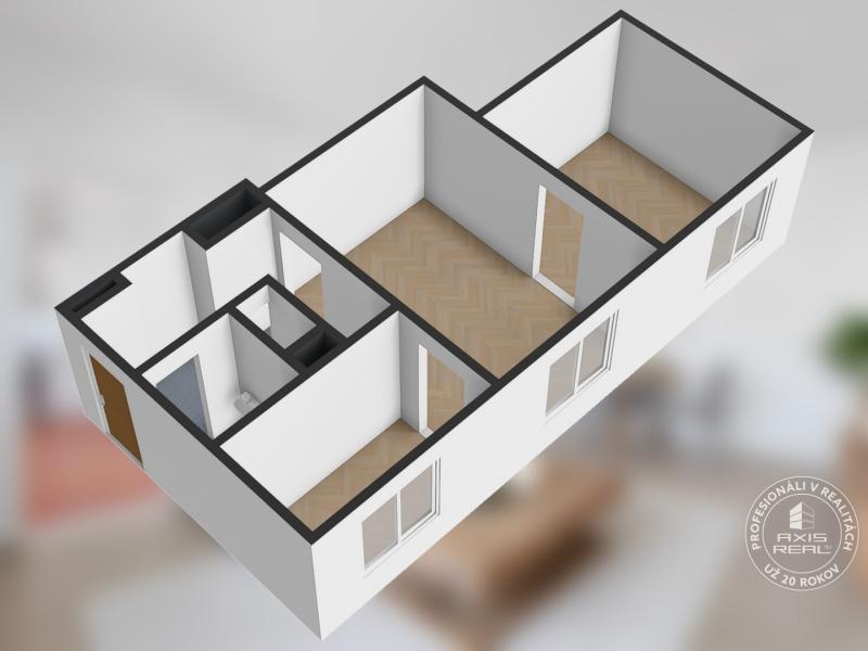  SVETLÝ 2-izbový byt v PÔVODNOM STAVE, BA II., Estónska ul.