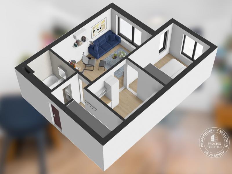  2-izbový byt s oddelenou kuchyňou a KLÍMOU, Miletičova 60