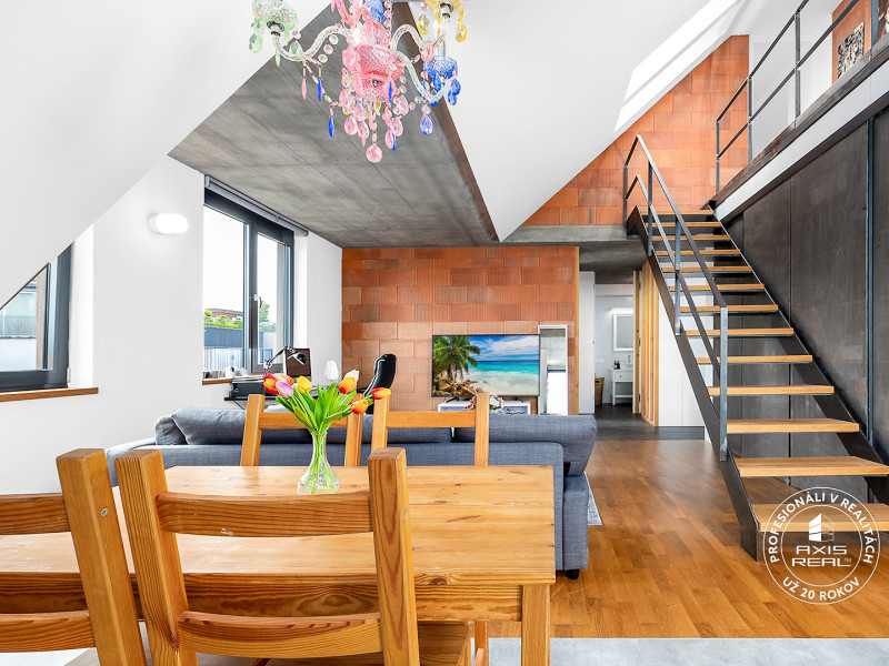  ŠTÝLOVÝ 3-izbový MEZONET s  DVOMI TERASAMI pri NC Nivy