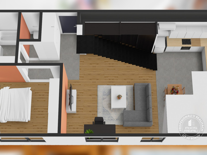  ŠTÝLOVÝ 3-izbový MEZONET s  DVOMI TERASAMI pri NC Nivy