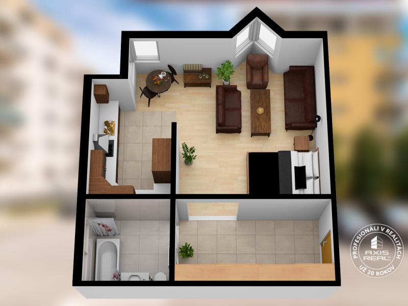  1-izbový byt, NOVOSTAVBA, BA II. Ružinov, Na križovatkách