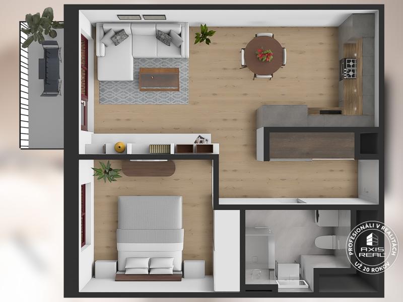  2-izb. byt s balkónom, ZWIRN, BA II. Ružinov, Svätoplukova