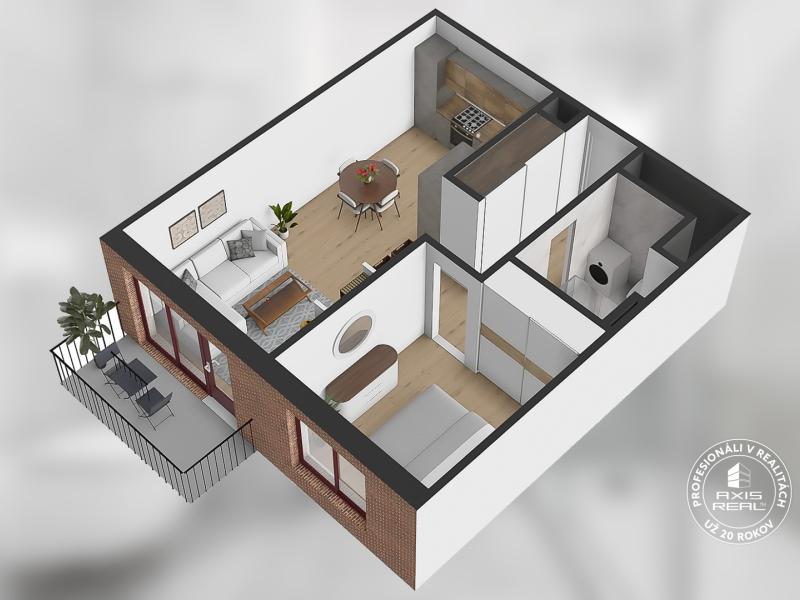  2-izb. byt s balkónom, ZWIRN, BA II. Ružinov, Svätoplukova