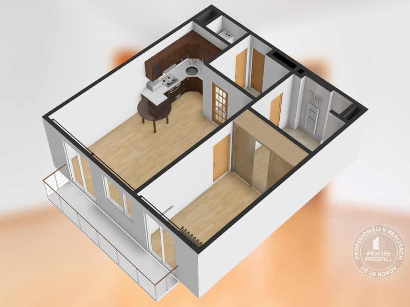  Pekný 2-izbový byt (54 m2) s BALKÓNOM v NOVOSTAVBE