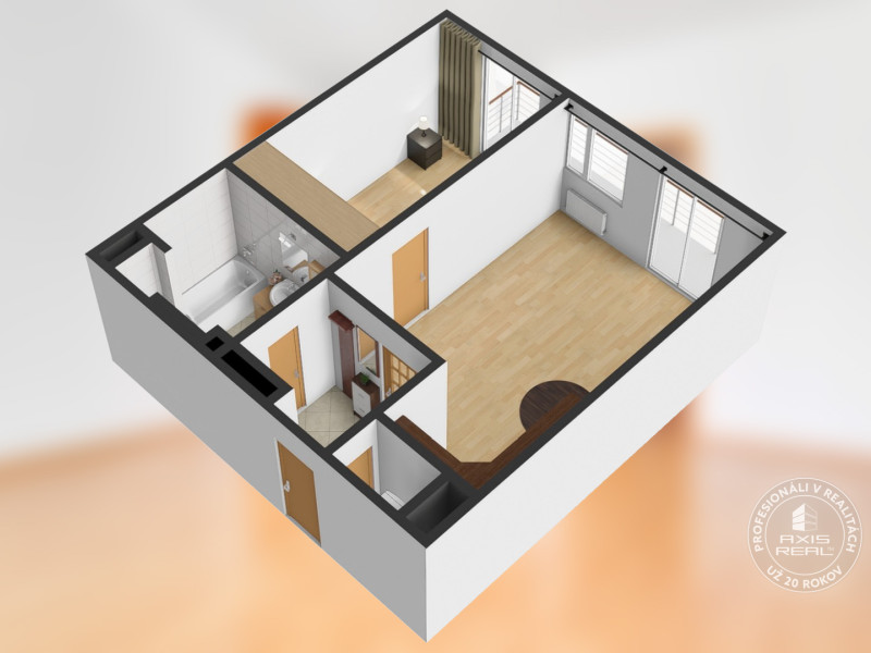  Pekný 2-izbový byt (54 m2) s BALKÓNOM v NOVOSTAVBE