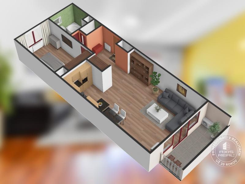  Veľký 2-izb. byt, GARÁŽ, BA Staré Mesto, Slávičie údolie