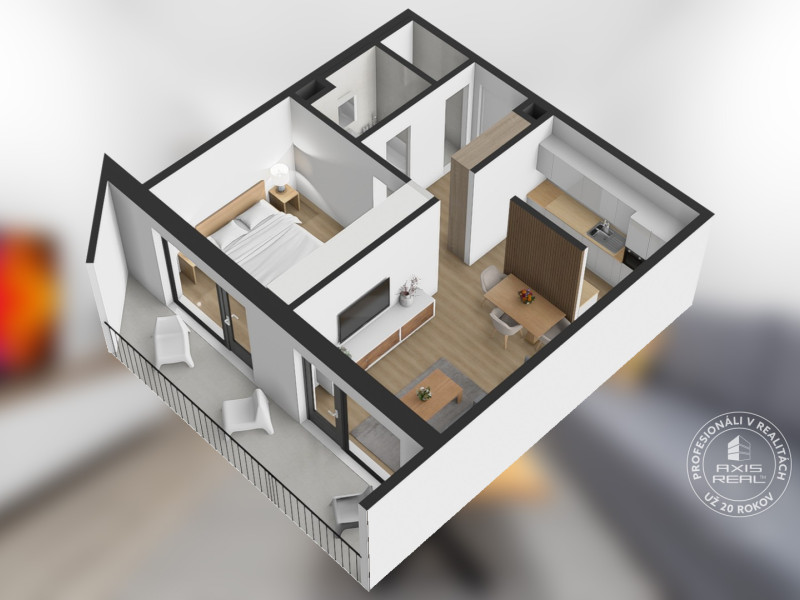  2-izbový byt s LODŽIOU, PARKOVANÍM A KOMUNITNOU TERASOU