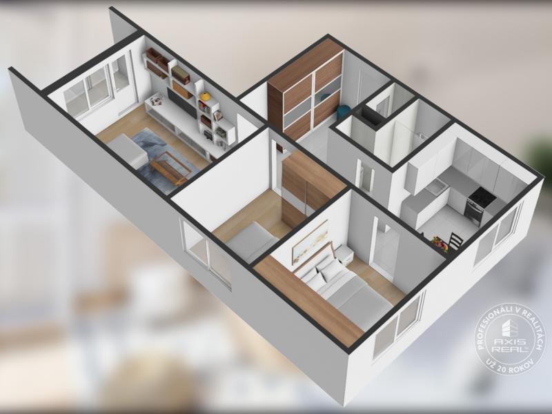   Slnečný 3-izbový byt s LODŽIOU, Stará Ľubovňa, Komenského