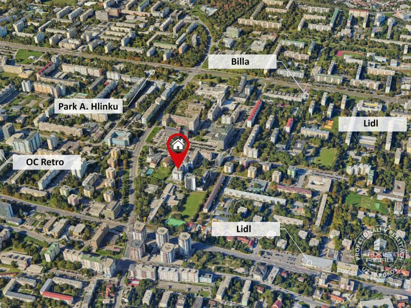  2i byt - tehla, pivnica pri byte, parking, Sv. Vincenta