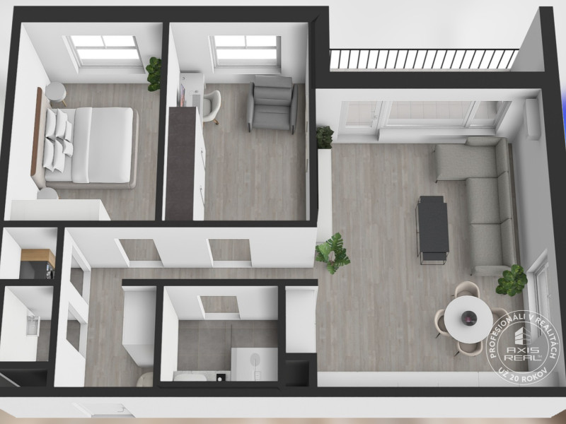  3-izb. byt s LODŽIOU, KLIMATIZÁCIOU a 2 GARÁŽOVÝMI MIESTAM