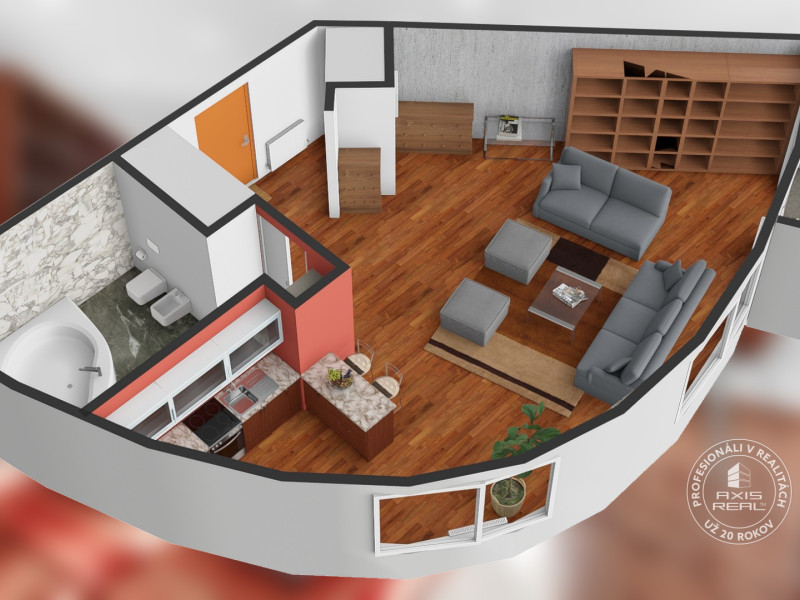  Slnečný 1-izb. byt, LODŽIA, BA IV Karlova Ves, Matejkova 