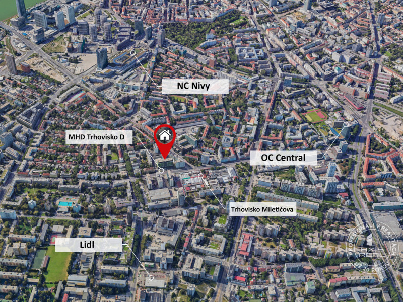  2-izbový byt s oddelenou kuchyňou a KLÍMOU, Miletičova 60