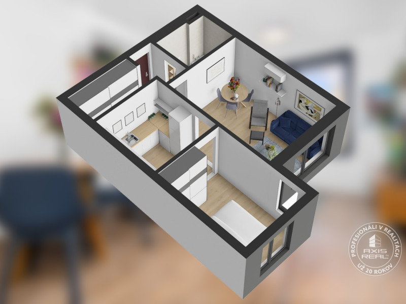  2-izbový byt s oddelenou kuchyňou a KLÍMOU, Miletičova 60