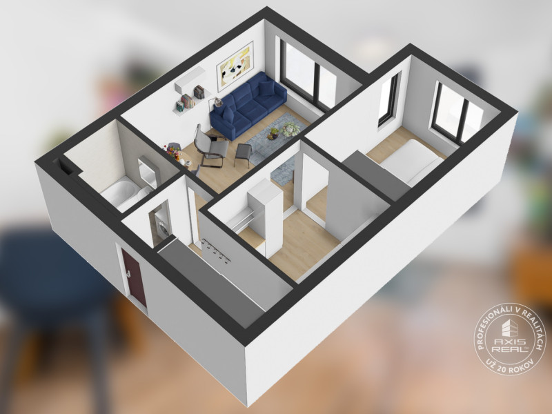  2-izbový byt s oddelenou kuchyňou a KLÍMOU, Miletičova 60