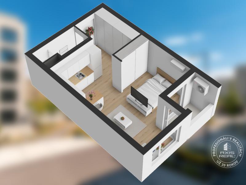  Nový slnečný 1,5i byt, klimatizácia, garáž, park. státie