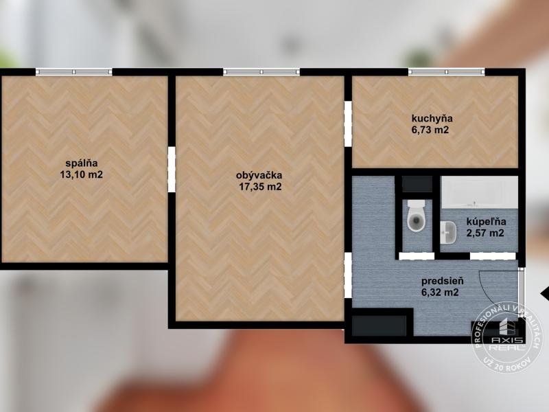  2-room apartment in ORIGINAL CONDITION, BA II, Estónska St