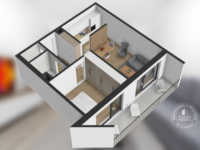  2-izbový byt s LODŽIOU, PARKOVANÍM A KOMUNITNOU TERASOU