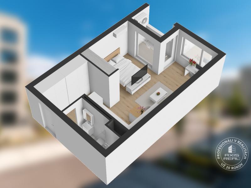  Nový slnečný 1,5i byt, klimatizácia, garáž, park. státie