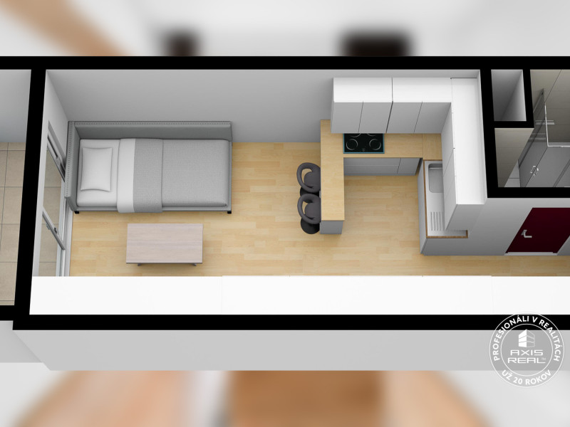  1-izbový byt, NOVOSTAVBA, BA II. Ružinov, Miletičova ul.