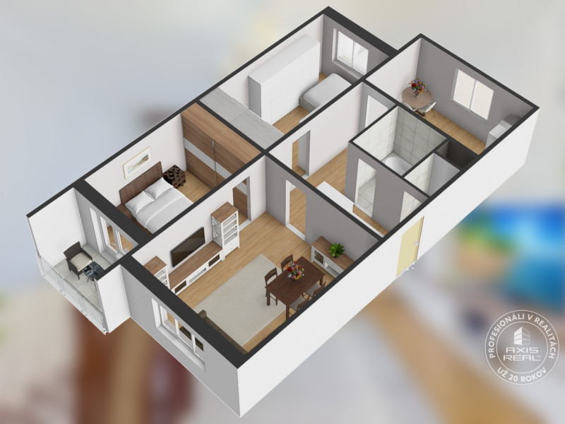   3-izb. byt s LODŽIOU, Stará Ľubovňa, Za vodou