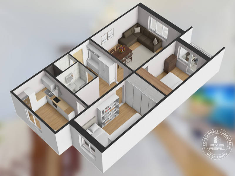   3-izb. byt s LODŽIOU, Stará Ľubovňa, Za vodou