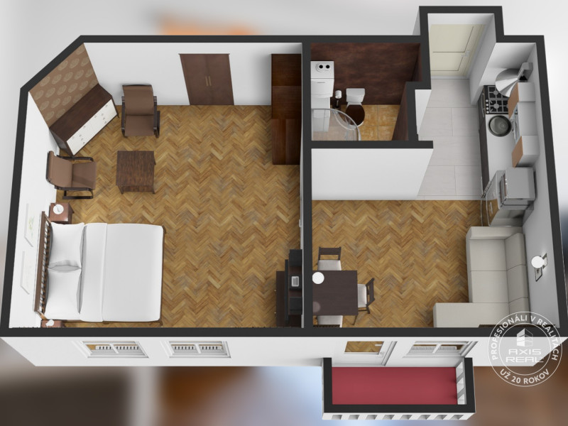  Pekný 2-izbový byt s BALKÓNOM, BA I., Grösslingová ulica