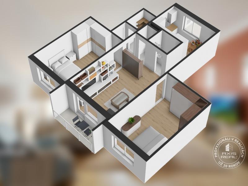  3-izbový byt S GARÁŽOU, Podolínec, ulica Družstevná