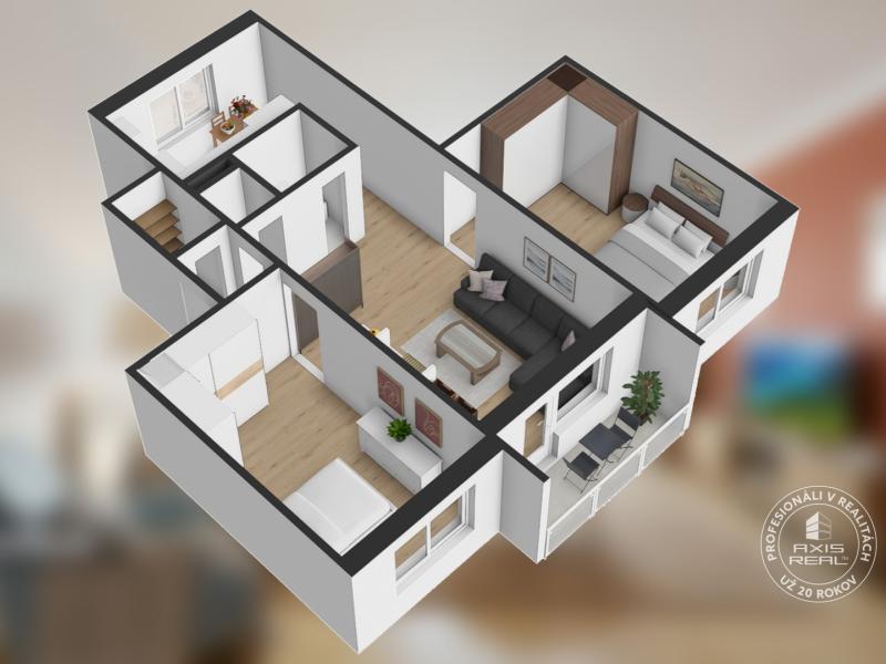  3-izbový byt S GARÁŽOU, Podolínec, ulica Družstevná