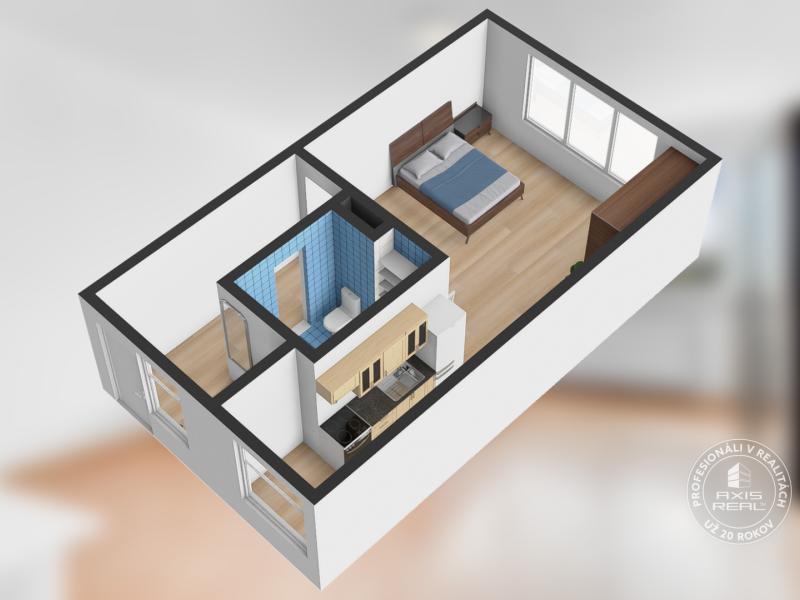  Veľký 1-izbový byt, NOVOSTAVBA, BA V. Petržalka, Haanova