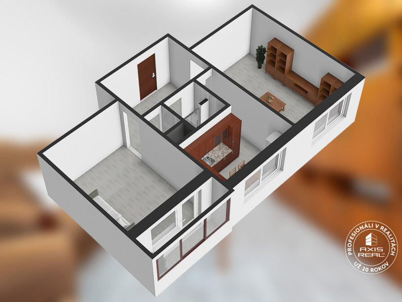   2-izbový byt s lodžiou, BA II. Vrakuňa, Čiližská ulica