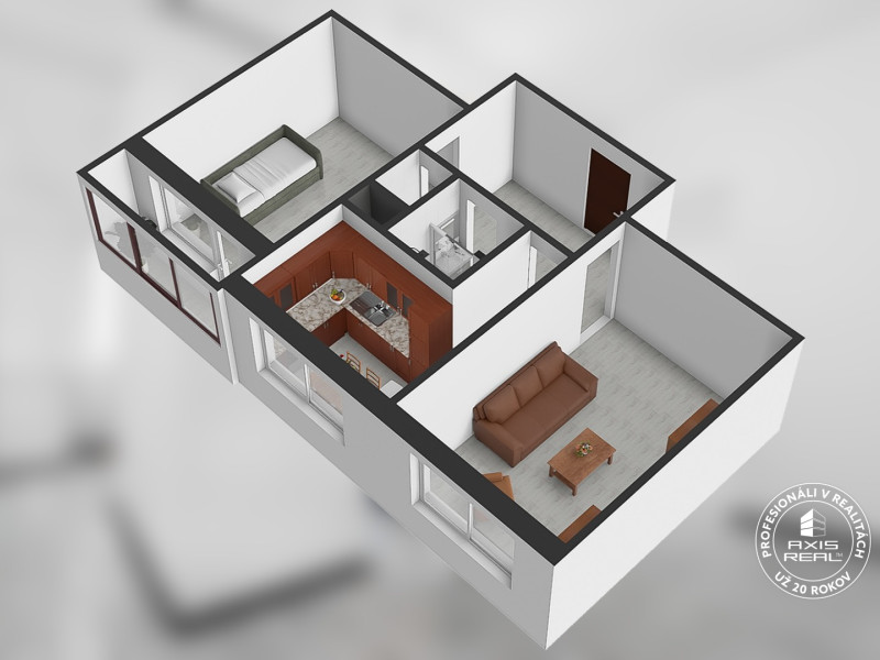   2-izbový byt s lodžiou, BA II. Vrakuňa, Čiližská ulica