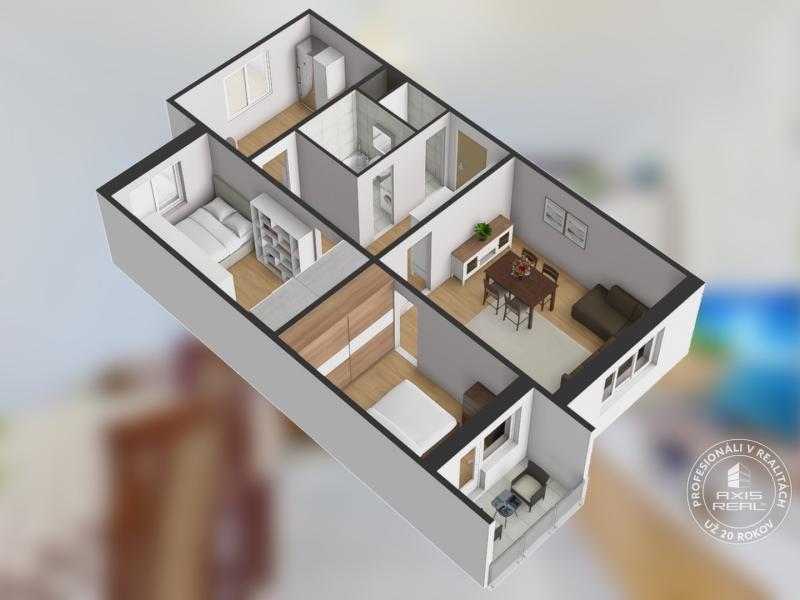   3-izb. byt s LODŽIOU, Stará Ľubovňa, Za vodou