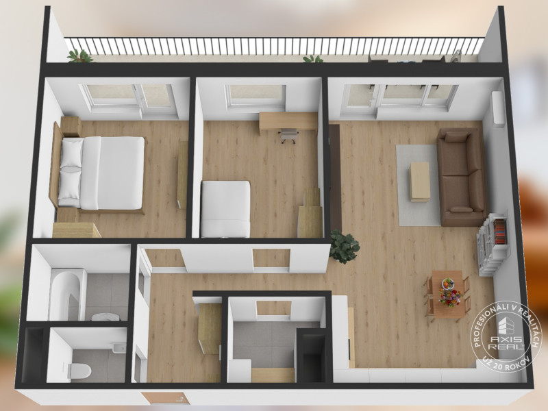  Úplne nový 3i byt v Bory, LODŽIA, KLIMA, PARKOVANIE