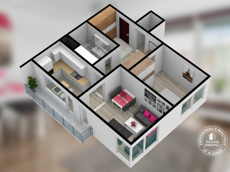  Veľký 2-i., klimatizácia, balkón, BA IV., Lamač, Bakošova