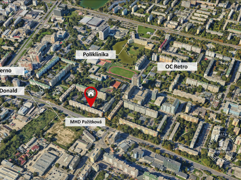  Zariadený 2-izbový byt, DVE NEPRIECHODNÉ IZBY, OC RETRO