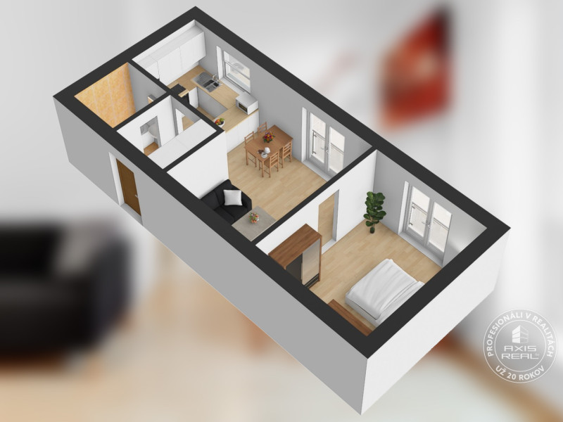 One br. apt. internet and storage included, great location Nitova St.