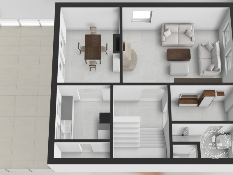  Dvojpodlažný 4i dom, garáž, altánok, veľký pozemok 1436 m2