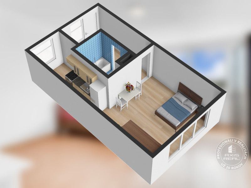  Veľký 1-izbový byt, NOVOSTAVBA, BA V. Petržalka, Haanova