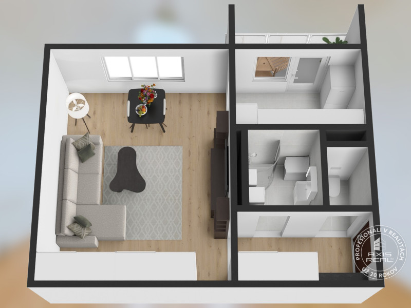   Priestranný 1-izbový byt, Stará Ľubovňa, Za vodou